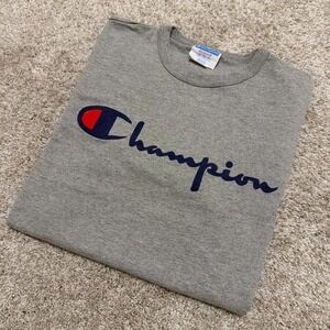 Vintage Champion Graphic T-Shirt | Heather Gray | Medium